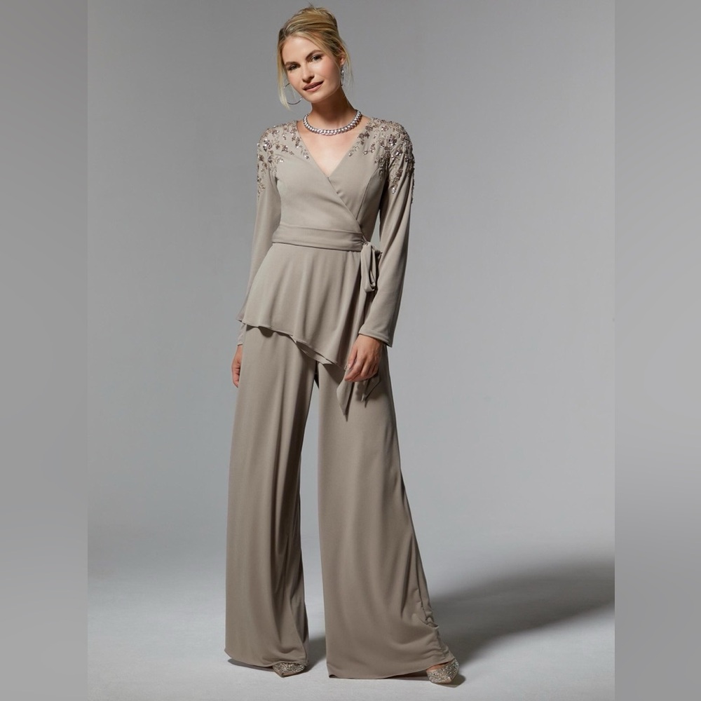 TAKING OFFERS! NWT MGNY Elegant Jumpsuit in Latte Sz: 12